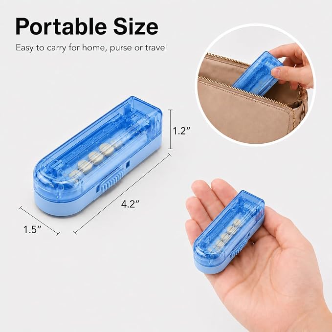 ONE PIX Pill Cutter Splitter for Small and Tiny Pills, Multiple Pill Splitter with Centering Device & Hidden Blade, Adjustable Tablet Cutter for Large Pills, Seniors, Pets, Blue