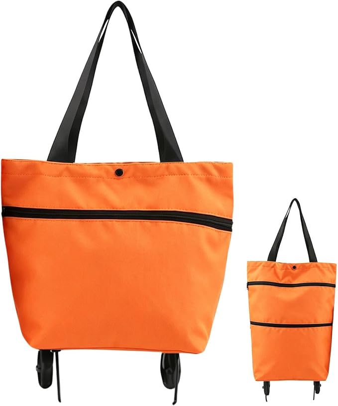 Outdoor Shopping Cart Bags - Compact Rolling Carrier, Utility Tote | Heavy Duty Rolling Tote - Compact Shopping Cart Bag, Portable Carrier for Market Travel Laundry Camping Pet Storage
