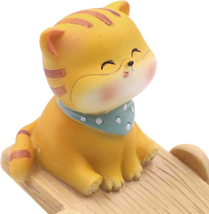 Cute Cat Cellphone Stand Holder Cartoon Smartphone Desk Holder for All Mobile Phones Animal Phone Stand Desk Ornament - Compatible with All Brands