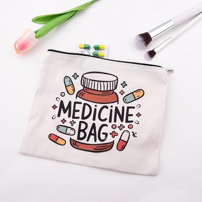 Home Medical Bag for Medicine Storage Organizer Pouches Emergency Pouch for First Aid Med Bag Patient Gifts from Nurse Drug Bags for Travel Camping Medication Storage Kit Pharmacy Doctor Gifts Ideas