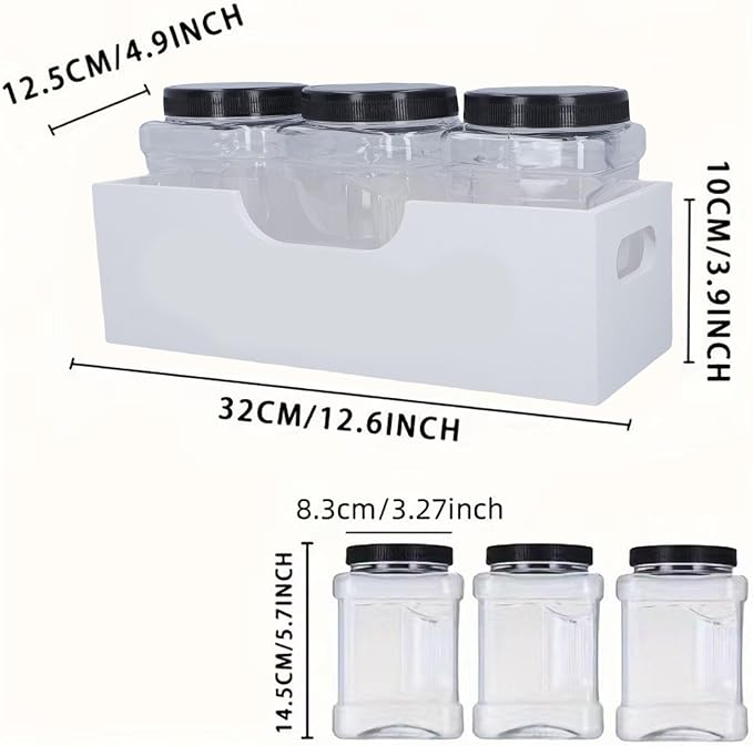 Pet Treat Containers Airtight Jars Well Sealed Snack Organizer for Dog Cat, Wooden Stand, Large Capacity, Transparent, White
