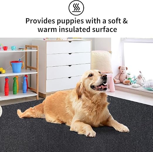 Kennel Pad Dog Crate Mat Liner, 48" x 29" - 1 Pack | Waterproof, Non-Slip, Washable Puppy Pee Pad for Kennel Training - Under Pet Cage to Protect Floors, Thin Cut to Fit Design
