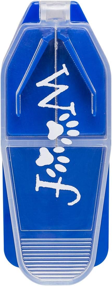 Ezy Dose Pet Pill Cutter with Safety Shield for Dogs, Stainless Steel Blade | Daily Usage, Safely Cut Pills, Vitamins, Tablets in Half, Accurate and Easy Cutting, Travel Sized, BPA Free