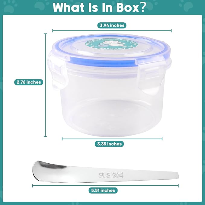REFLYING Canned Cat Food Storage Lids Reusable Airtight Can Cover | Reusable airtight cat food can lids,Keeps wet food fresh,eliminates odor,Includes SUS 304 spoon and can opener