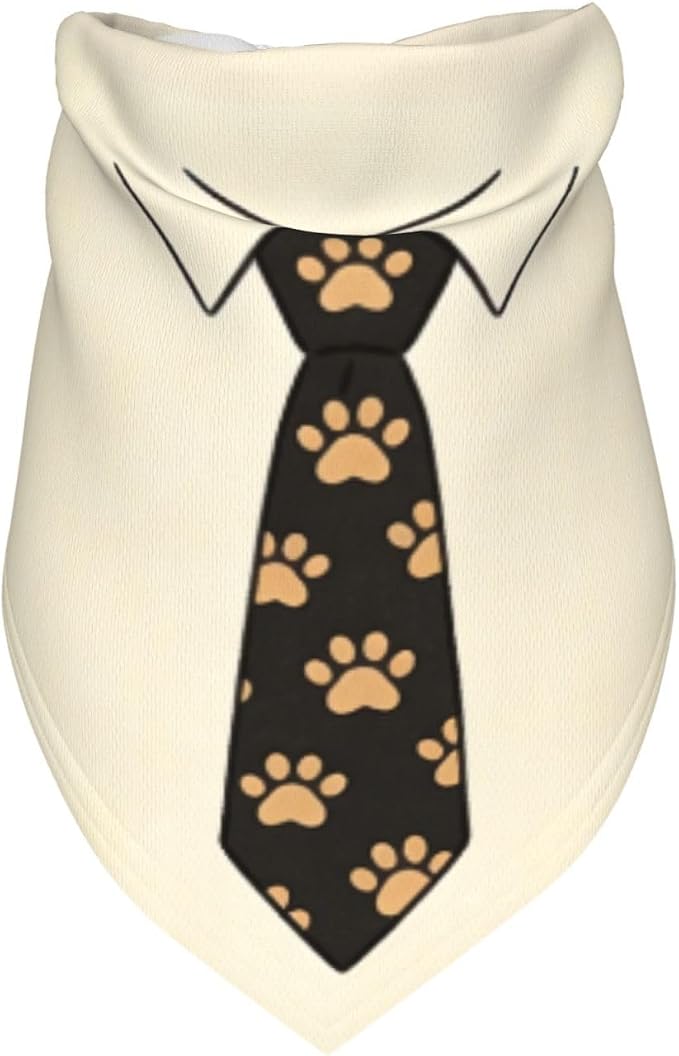 Teacher's Pet Dog Bandana,Funny Bandana Gift,Photo Prop Accessories for Dog Lovers Owner Gift,Triangle Reversible Fall Scarf, Adjustable (Yellow Tie)