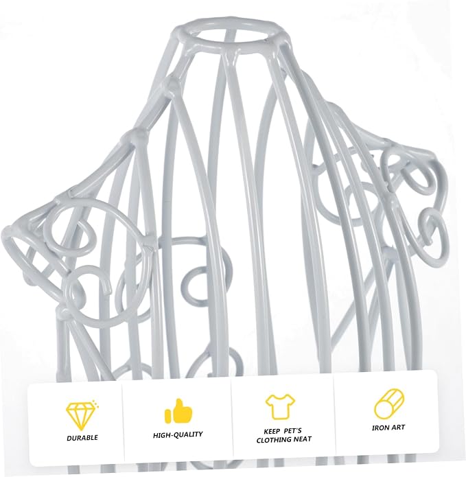 VICASKY Vintage PET Clothing Display Rack Retro Iron PET Clothes Hanger for Apparel Showcase for Dogs and Cats Sturdy and Stylish