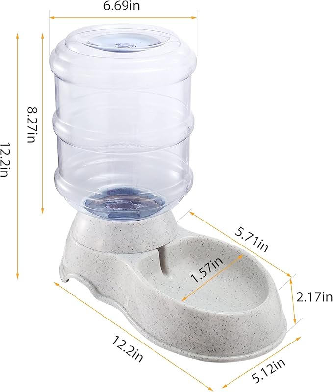 Dog Water Dispenser | Automatic 1 Gallon Cat and Dog Gravity Feeder, Waterer Dispenser Station,Small and Big Pets Water Station, Pet Water Bowl