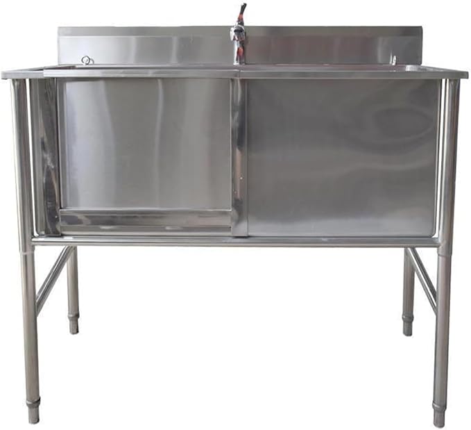Pet Grooming Tub,Stainless Steel Washing Station for Dogs and Cats,Suitable for Home Use with Various Sizes.Silver-120cm/47.2in