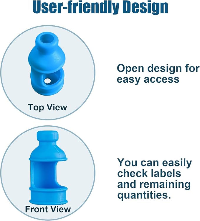 3 Pack Insulin Vial Bottle Protector Sleeve for Diabetic, Silicone Protective Case to Protect Insulin Vial from Breaking, Suitable for 10ml Short Insulin Vials (Blue)