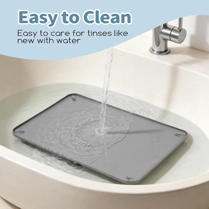 Silicone Puppy Pad Holder Tray with Clips Fits for 24"x35" Pee Pads - Grey