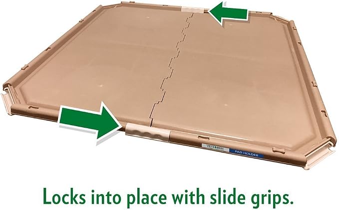Vet's Best Dog Pad Holder | Portable Tray for Pet Training and Puppy Pads | Protection Against Pad Leakage, Bunching, and Shredding | Fits Pads 21 x 21 Inches or Larger