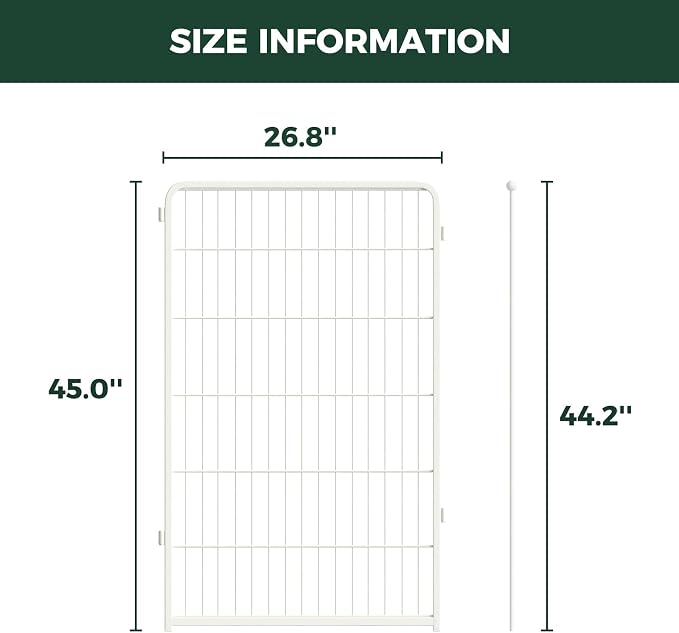 FXW Homeplus Indoor Dog Playpen, 45" H, 4 Panels, for Large Dogs | Stress-free play, Heavy-duty, Semi-open design, Easy setup, Threshold-free gate, Expandable, Patented