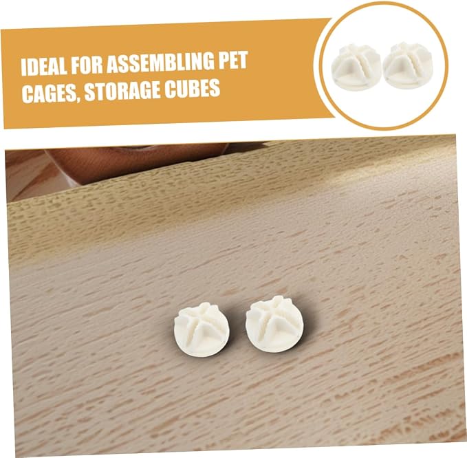 Mipcase 20pcs Plastic Connectors for Wire Cages DIY Buckle Clips Pet Cage Latches Wire Cube Connector