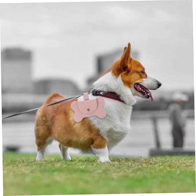 Kisangel Pet Waste Bag Holder Organizer Compact Portable Leash Attachment for Easy Carrying Stylish Dispenser for Dog Walking Pet Cleaning Supplies