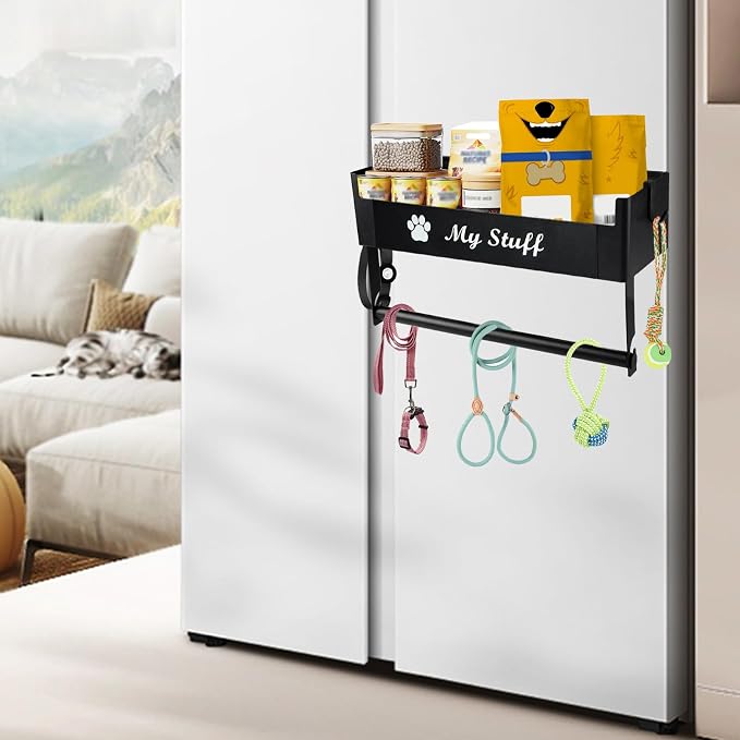 Dog Leash Holder for Wall Hooks for Wall Hooks for Pet Carrier Leash Snack Storage Shelf Storage Gift for Dog Lover