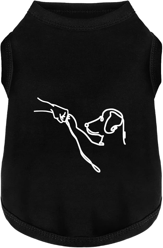 Discover Cozy Cotton Canine Wear: Lightweight, Breathable and Soft, Dog Shirt Vest with Eye-Catching Graphics(HIGH Five), Keeping Your Furry Friend Warm and Comfy! Black 3XL