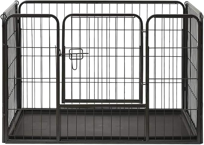 Heavy Duty Dog Playpen for Small Pets, Folding Metal Exercise Pen with Security Latch, 36 x 23.2 x 24 Inches, Indoor and Outdoor Pet Enclosure