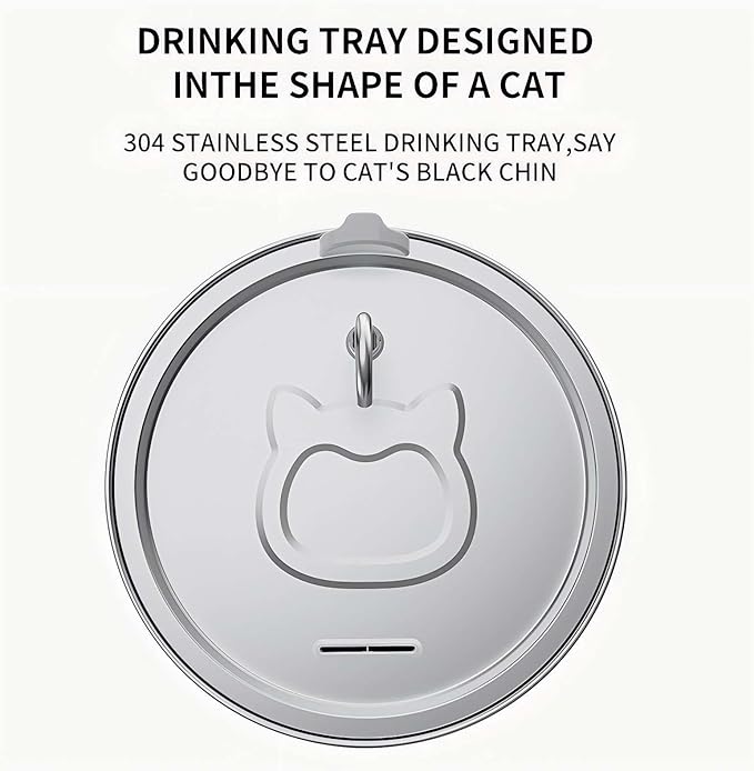 Large Dogs Water Fountain, 8L/270oz Stainless Steel Dog Water Fountain with Visual Water Level Window for Large for Families with Many Pets and Busy Families. with Operating Noise Below 30 decibels