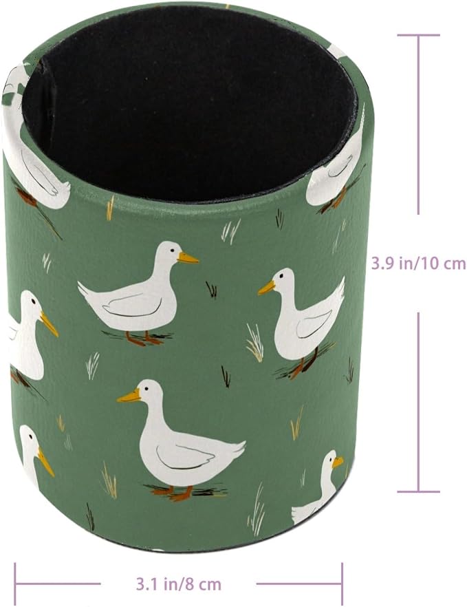 Duck Pen Holder, Pencil Cup Marker Brush Holder Desk Storage Case, Desktop Organizer for School Office Home Supplies