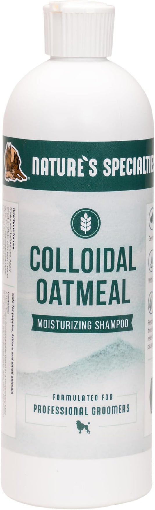 Nature's Specialties Colloidal Oatmeal Ultra Concentrated Dog Shampoo Concentrate for Pets, Makes up to 1.5 Gallons, Natural Choice for Professional Groomers, Relieves Itching, Made in USA, 16 oz