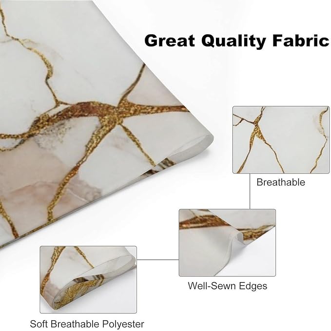 Lightweight Pet Scarf for Small to Large Dogs and Cats, Adjustable Scarves for Costume Accessories, Casual Daily Use (Gold Marble Texture White)