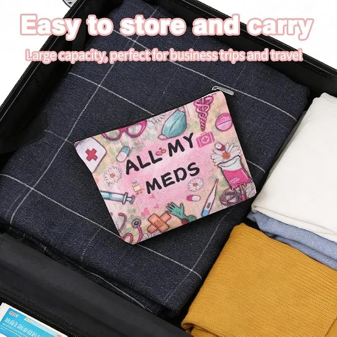 Small Nurse Medical Supply Pouch Bag Emergency Medicine Physician Bag Gifts Pharmacist Doctor Graduates Accessories Family Patient Medication Organizer Nursing School Makeup Bags Survival Med Pouch