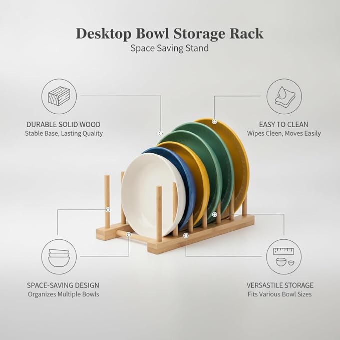 Organize Round Pet Bowls Vertically with This Compact Desktop Storage Rack, Multicolor PET Stand for Feeding Areas