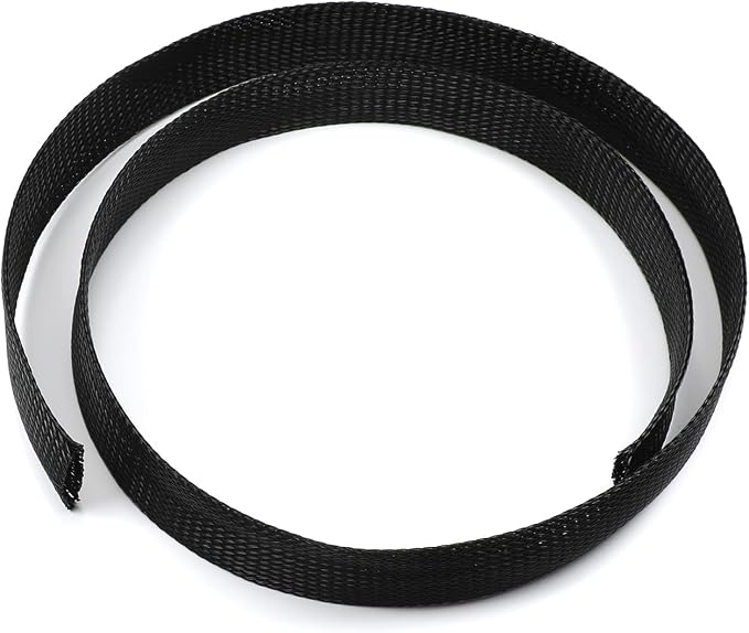 Jutagoss PET Expandable Braided Cable Sleeve, 3.28ft - 1.18 inch Black Cable Management Sleeve, Wire Loom Tube Cord Protector for USB Cable, Power Cord, Audio Video and More, 1Pc