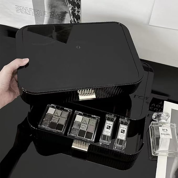 Stackable Makeup Storage Drawers, Bathroom Counter Organizer. | Drawers Can be Stacked, Cosmetic Display Case, Ideal for Make Up, Skincare, Perfume; Suitable for Dresser Top, Vanity