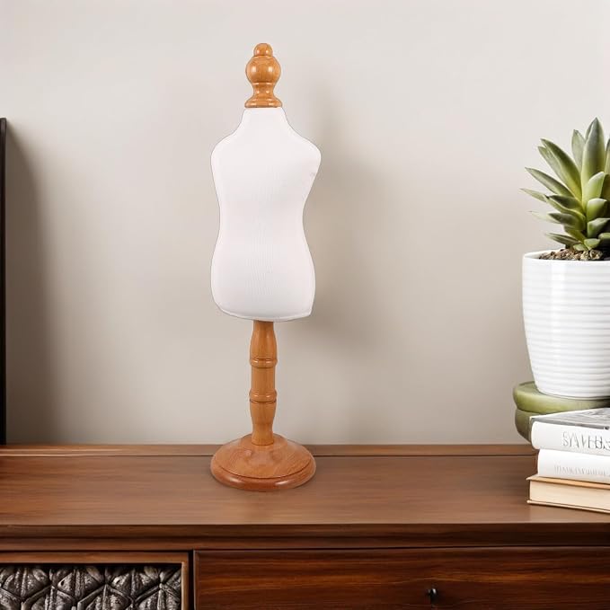 Small Pet Mannequin Dress Form Stand for Cats and Dogs – Portable Wooden Sewing Model for Dog Shirt Display and Pet Apparel Storage Rack