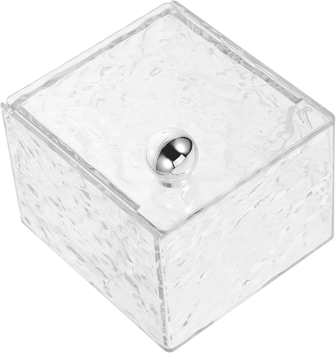 Toyvian Large Capacity Cotton Pad Organizer Box Wall Mounted Pet Abs