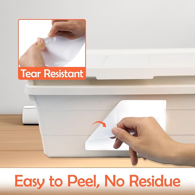 Homrelaxy 180 Pcs 4"x6" Large Labels for Storage Bins, Removable Tote Label | No Residue White Storage Bin Labels, Waterproof & Oil-Resistant & Tear-Resistant Stickers, For Plastic Bins, Boxes and Cases