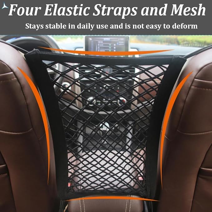 Car Pet Barrier for Kia Sportage 2017-2022, Dog Net Organizer Back Seat Mesh Divider Puppy Guard Automotive Storage Bag 3-Layer Stretchable Cargo Netting