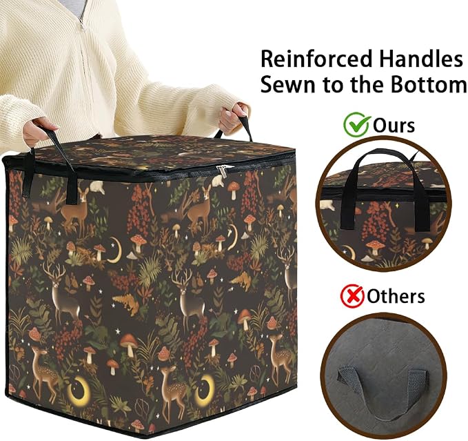 2pcs blanket storage bag for under bed,closet organizers 95L | clothing sweater sheet bedding comforter duvet quilt pillow toy storage bags with lids,dorm room essentials for containers