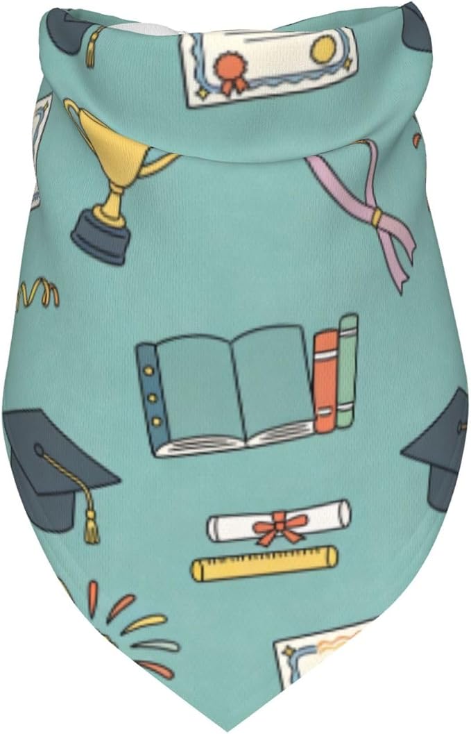 Teacher's Pet Dog Bandana,Funny Bandana Gift,Photo Prop Accessories for Dog Lovers Owner Gift,Triangle Reversible Fall Scarf, Adjustable (Sage Green)