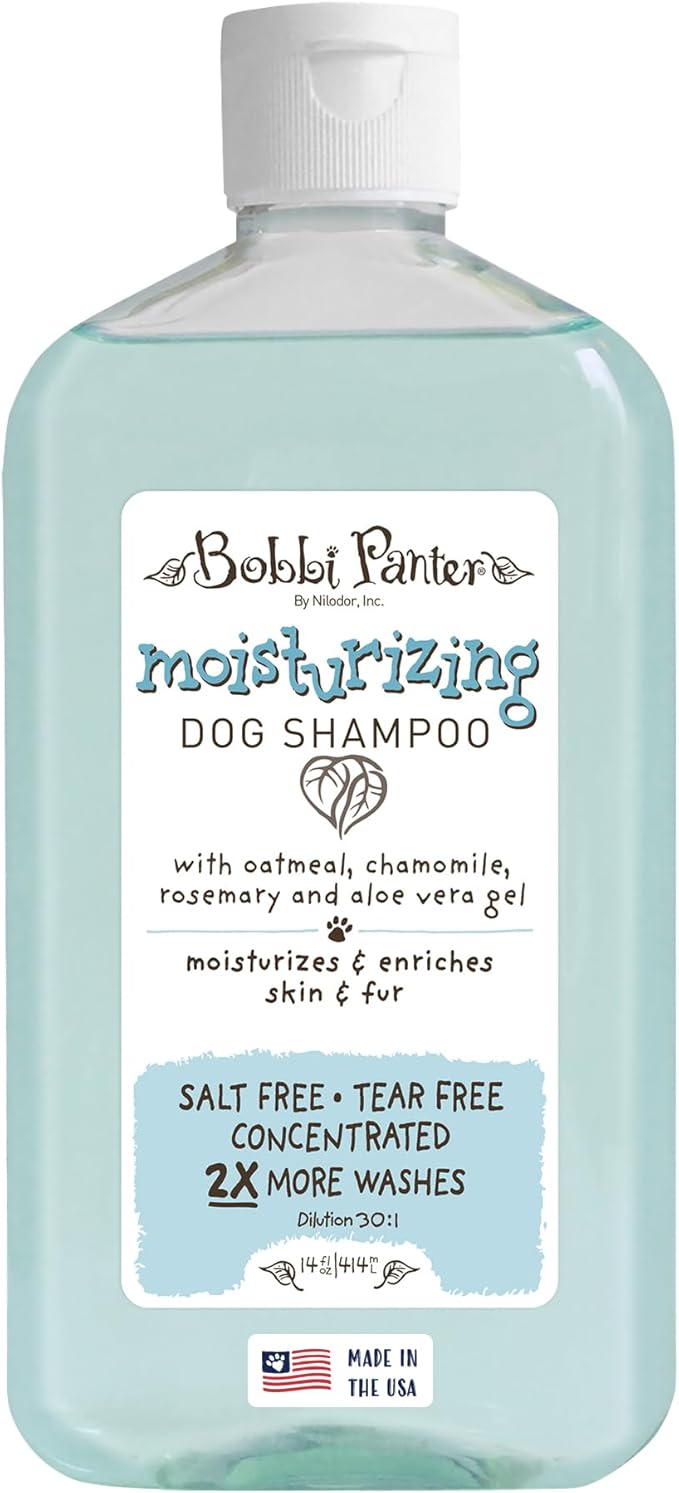 Bobbi Panter Oatmeal Dog Shampoo Aloe Vera, Chamomile & Rosemary – Moisturizing Natural Formula for Dry Skin, Tear-Free, 30:1 Concentrate, 14 oz (Case of 12)