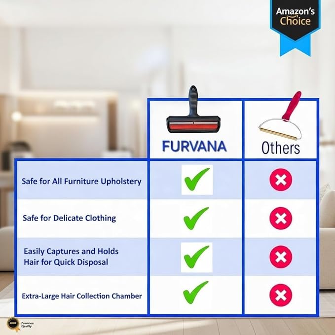 Reusable Pet Hair Remover Roller - Lint Brush for Dog & Cat Hair, Furniture, Couch, Carpet, Bedding, Car Seats - Eco-Friendly, Self-Cleaning, No Refills Needed