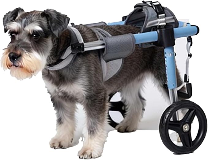 Paw Cart Dog Wheelchair with Rear Support Aluminum Pet Cart, Size Options XS-XXL for Mobility Rehabilitation, Arthritis Relief, Park Bike Ride