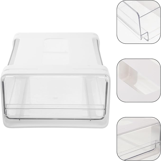 NUOBESTY White under Desk Storage Organizer Box with Large Capacity, Pet and Hips Material, Hidden Installation for Office and Living Room, Holds Chargers and Pencils Neatly