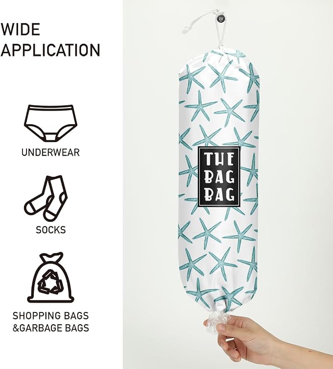 Ocean Themed Gifts Plastic Bag Organizer, Grocery Bag Holders, Beach Home Laundry Room Kitchen Decor, Gifts for Women