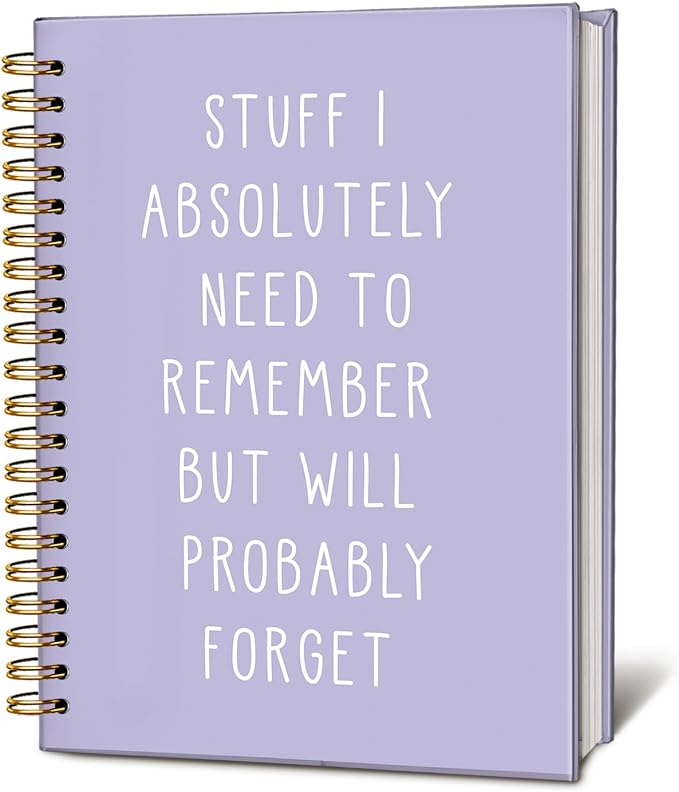 LIANGW Funny Purple Notebooks for Work, Coworker Office Gifts for Women | Funny Work Gifts for Coworkers & Boss, Fun Spiral Notebooks Journals for Writing, Funny Office Supplies 5.5x8.3 Inch