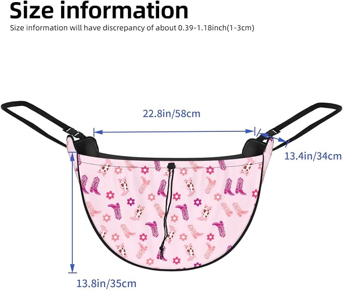 Pink Cowboy Boots Floral Car Seat Organizer Backseat Storage Bag, Large Waterproof Vehicle Organizer With Adjustable Straps For Gear Essentials, Fits Most Cars