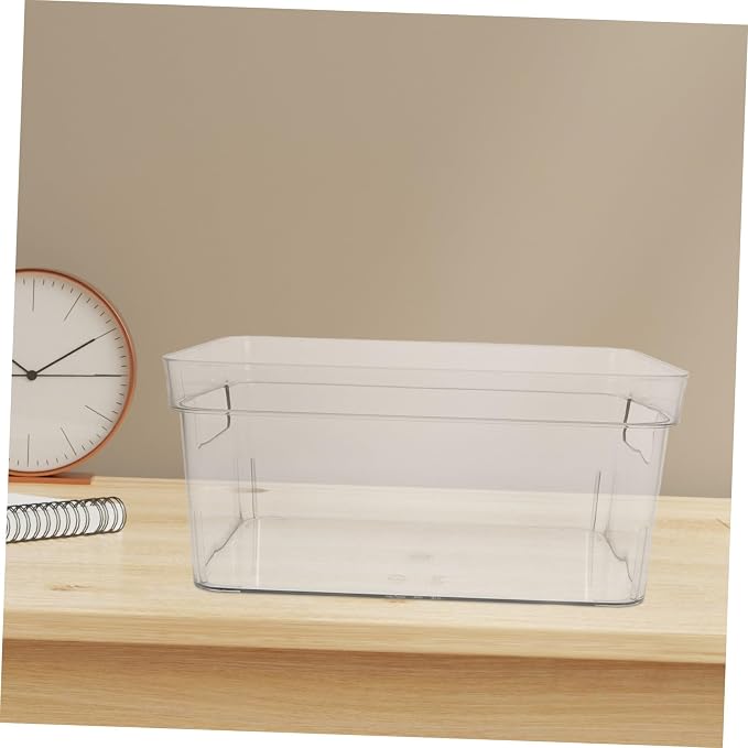 Housoutil Pet Storage Box Handle Multi-functional Organizer for Office Supplies Craft Storage and Bathroom Essentials Portable