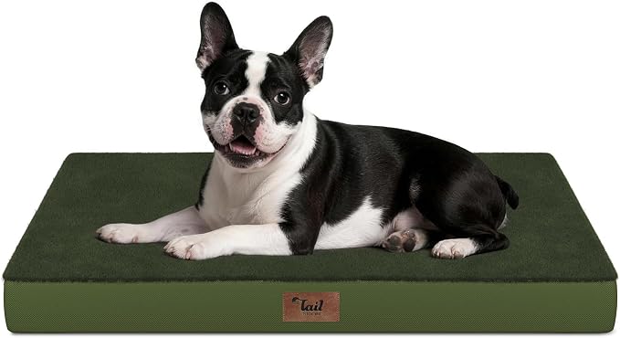 Orthopedic Waterproof Dog Bed for Small Dogs and Cats | Egg Crate Foam for Joint Support, Fits 30x19 Crates, TPU Waterproof Layer, Machine Washable 1680D Oxford Cover, Up to 30 lbs
