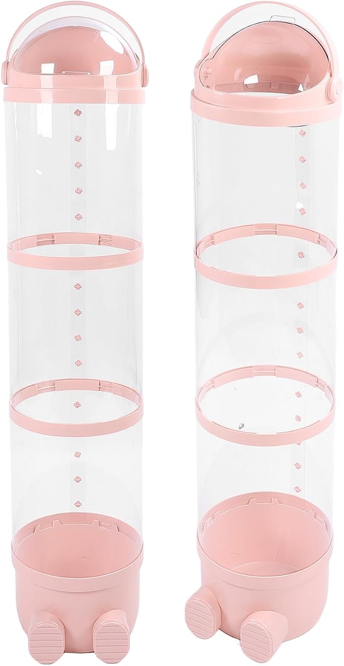 Stuffed Animal Storage Tube 130cm Large Capacity Transparent Plush Toy Display Bucket Organizer for Playroom Bedroom (Pink)
