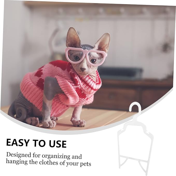 KESYOO 10Pcs Pet Apparel Hangers Durable PP Dog Clothes Rack Lightweight Pet Clothes Organizer for Animals for Pet Owners