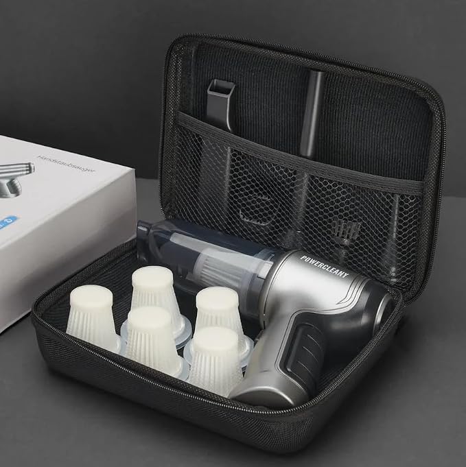 Vacuum Cleaner Storage Organizer Bag - Multi-Functional EVA Case for Auto Vacuum, Inflatable Pump & Accessories | Portable Pet Hair-Resistant Design