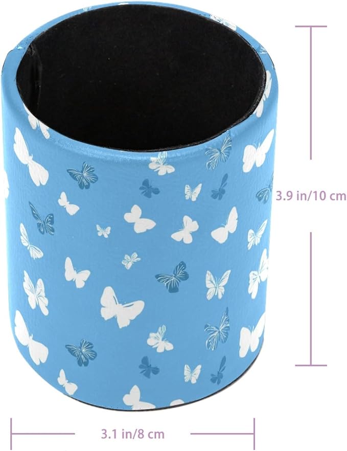 Butterflies Pen Holder, Pencil Cup Marker Brush Holder Desk Storage Case, Desktop Organizer for School Office Home Supplies