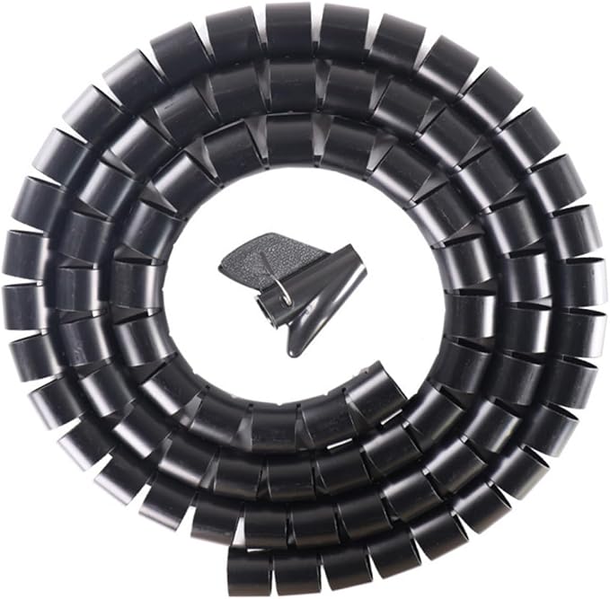 Cable Management Sleeve Spiral Wire Holder Wire Wrap Cord Organizer Black Cable Organizer for Pet