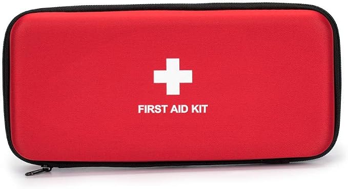 First Aid Hard Case Empty, First Aid Hard Case First Aid EVA Hard Red Medical Bag for Home Health First Emergency Responder Camping Outdoors (Red)